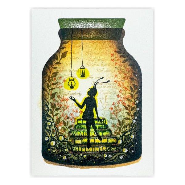Lavinia Large Cork Clear Stamp and Sticker Stencils 8 and 9 Set fairy