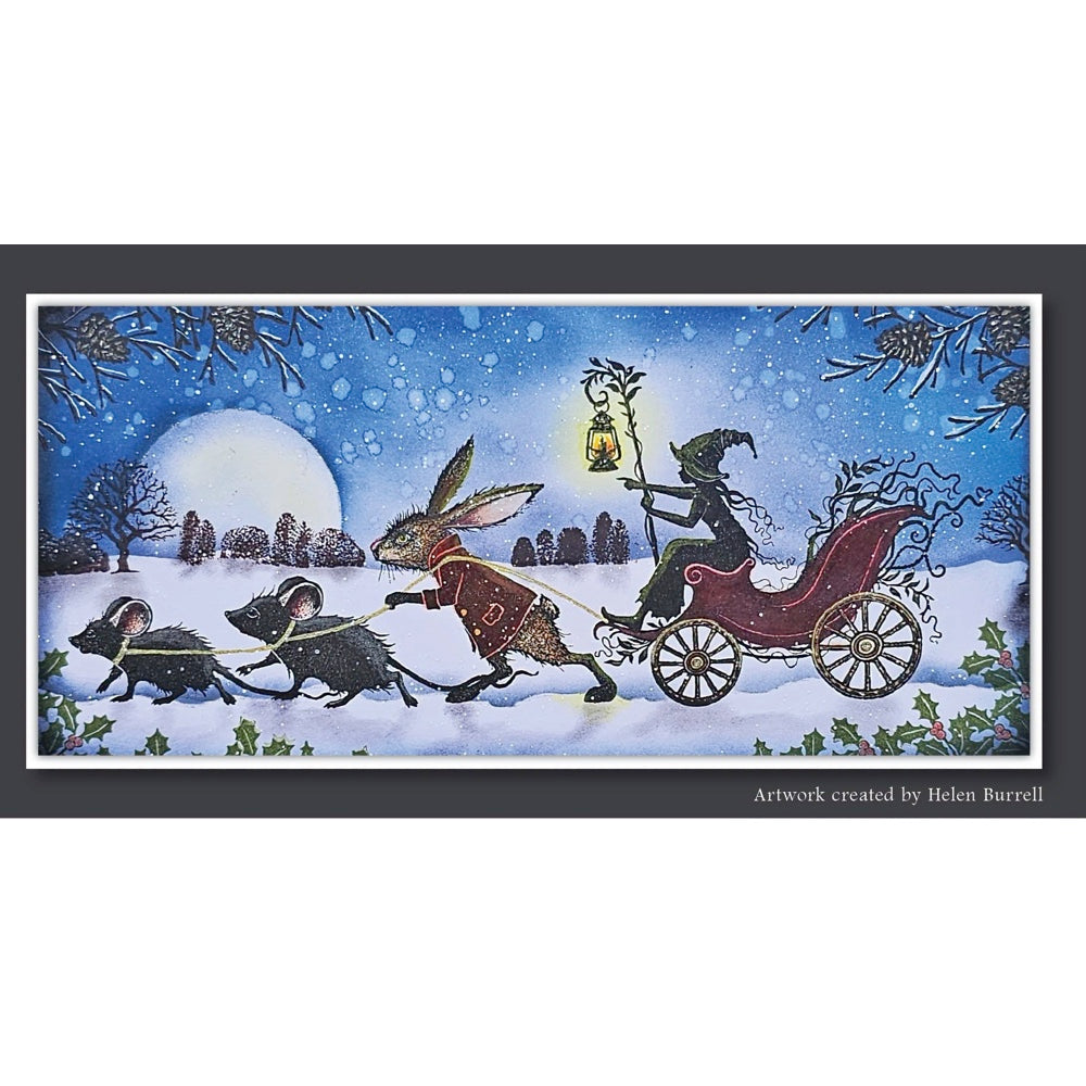 Lavinia Stamps Alfie and Pip Clear Stamps lav1087 snowy scene picture helen burrell