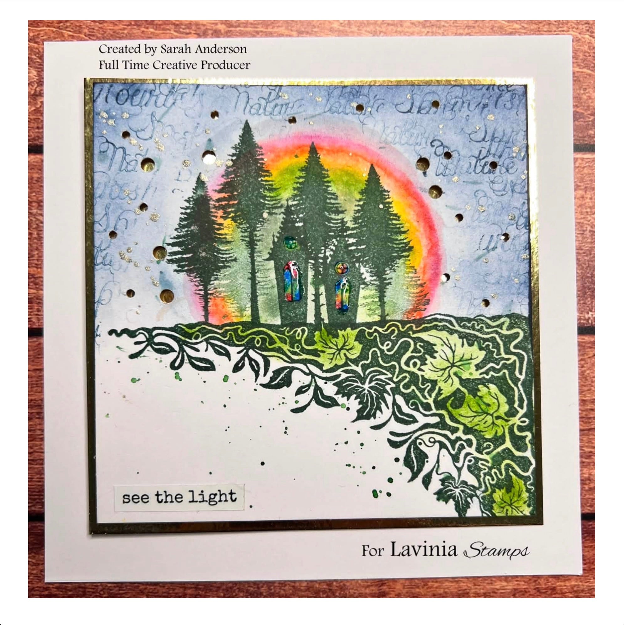 Lavinia Stamps Ancient Chapels Clear Stamps lav1066 rainbow light card sarah anderson