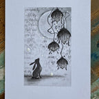 Lavinia Stamps Baroque Flower Stencil st048 black and white bunny card