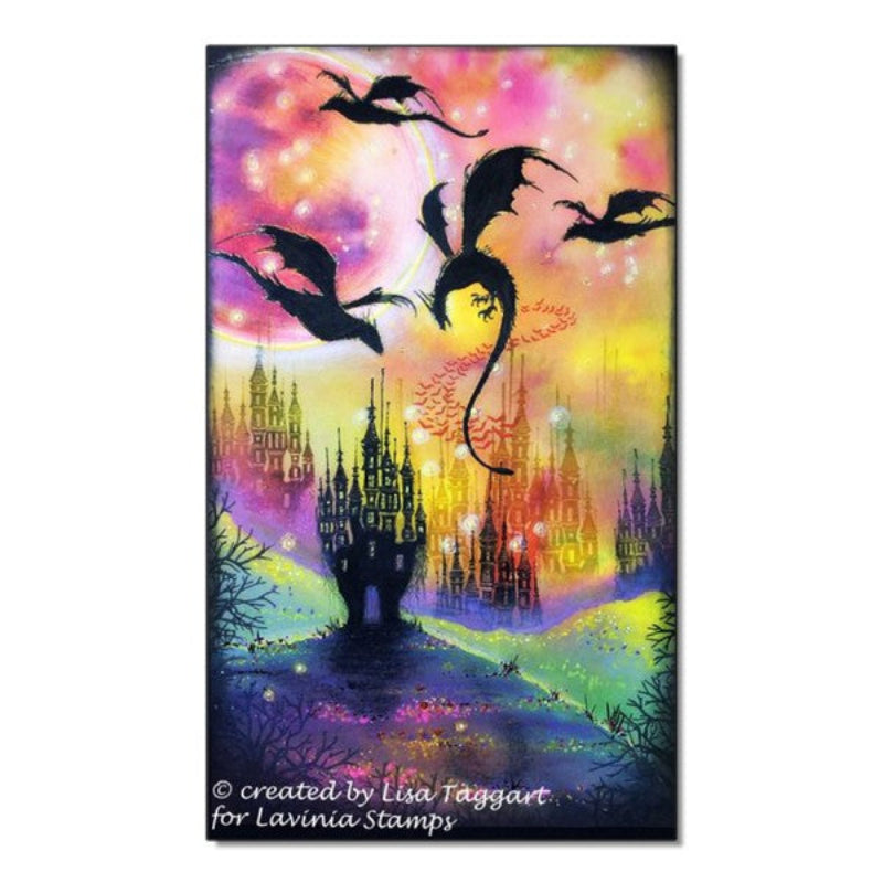 Lavinia Stamps Bat Colony Clear Stamp lav558 dragons card