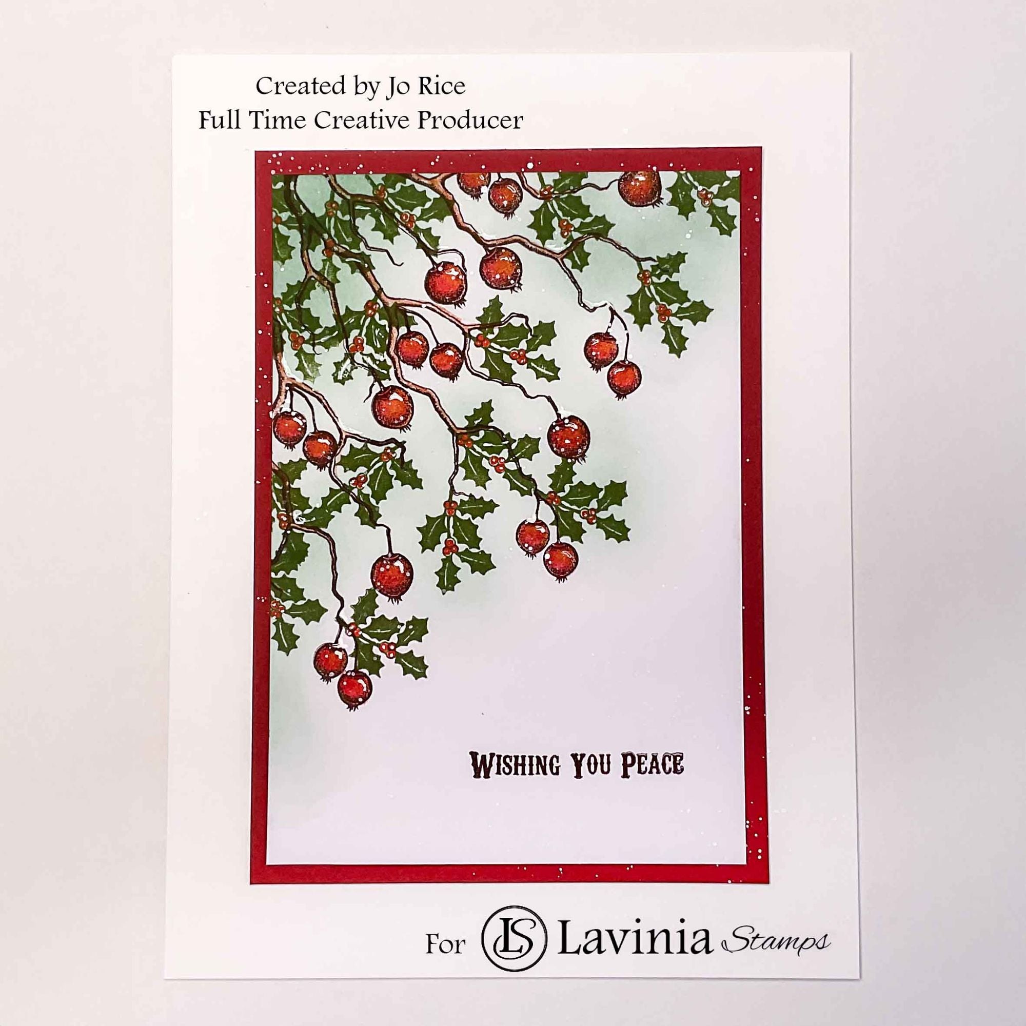 Lavinia Stamps Berry Branch Clear Stamps lav984 peace