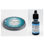 Lavinia Stamps Blue Atoll Elements Dye Ink Pad and Re-Inker Set