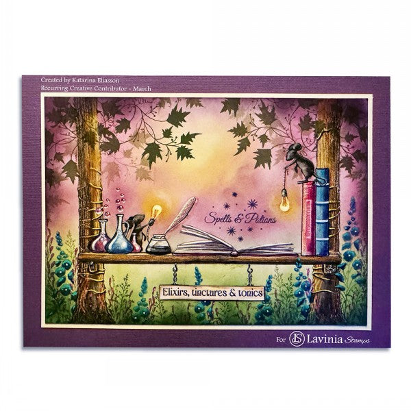 Lavinia Stamps Book Of Spells Clear Stamp lav959 nature