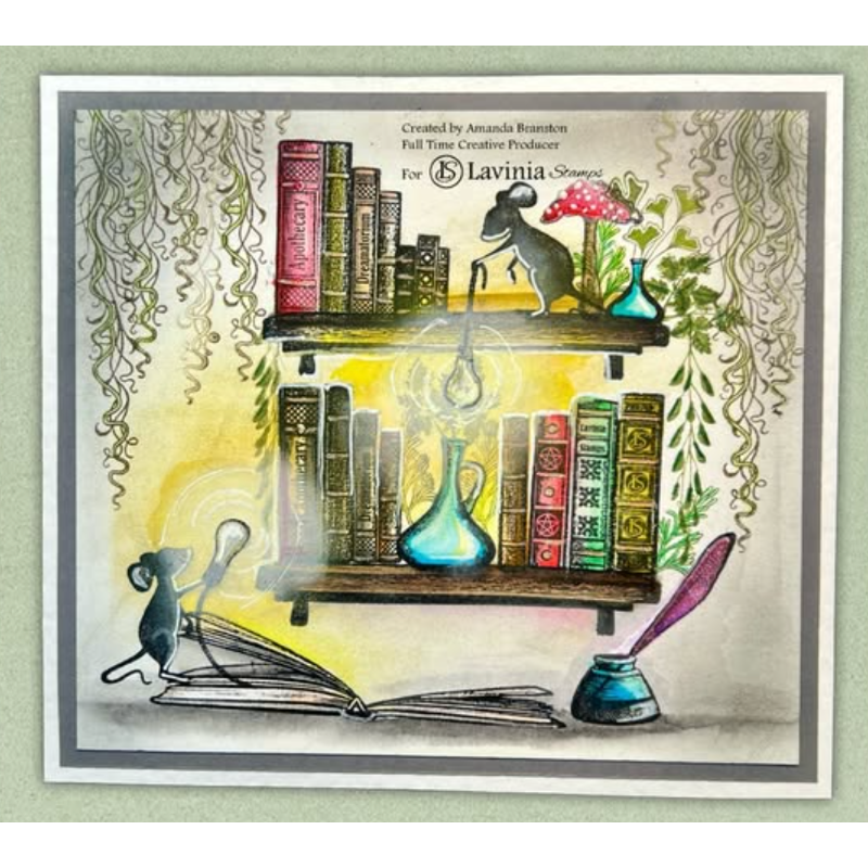 Lavinia Stamps Bookshelf Clear Stamps lav960 mice