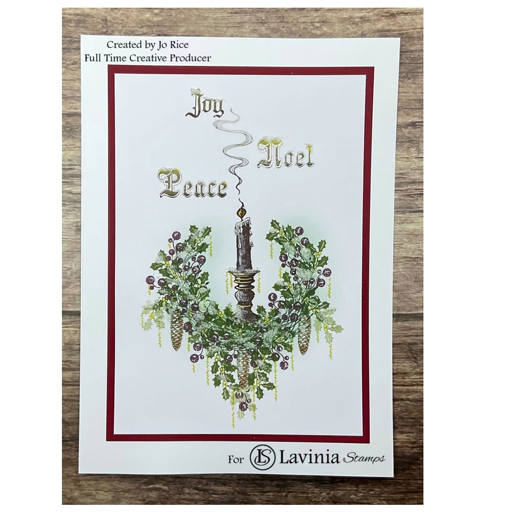 Lavinia Stamps Candlelight Clear Stamps lav1088 joy noel peace picture jo rice