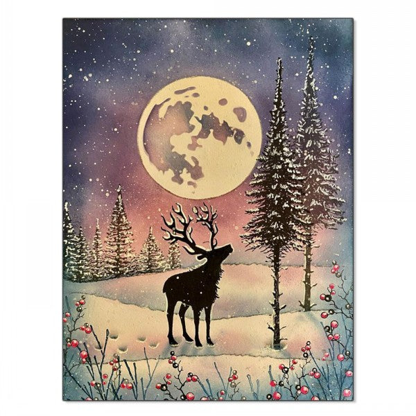 Lavinia Stamps Christmas Tree Group Clear Stamp lav021 full moon moose