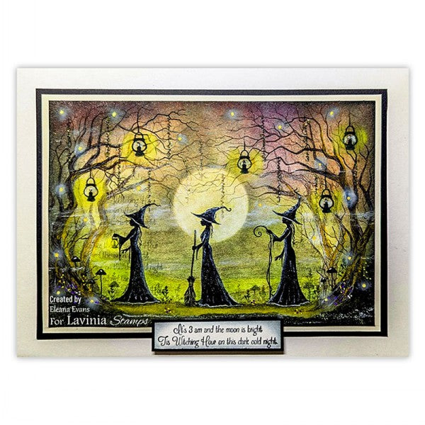 Lavinia Stamps Coven of the Blue Moon Clear Stamps lav912 lanterns