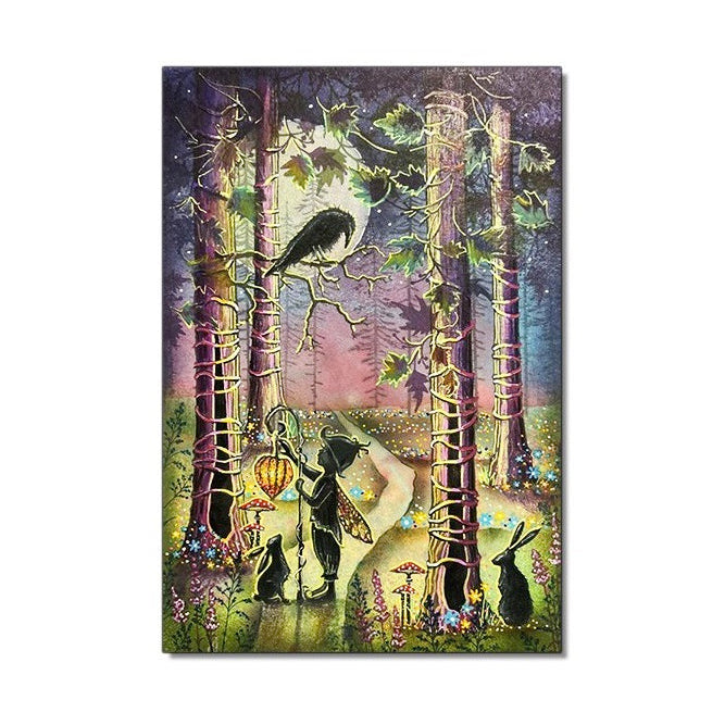 Lavinia Stamps Crow Clear Stamps lav540 boy with lantern picture
