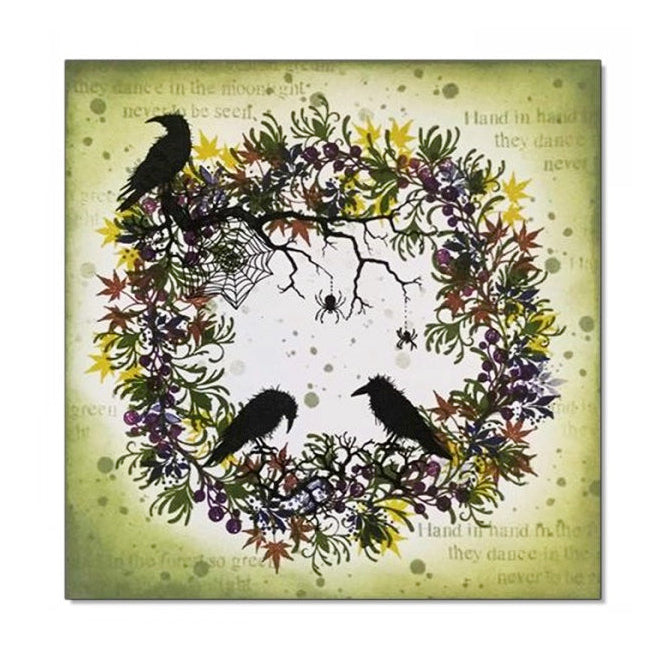 Lavinia Stamps Crow Clear Stamps lav540 halloween wreath picture