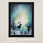 Lavinia Stamps Dark Denim Elements Dye Ink Pad and Re-Inker Set lights