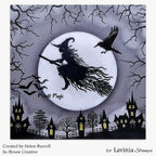 Lavinia Stamps Deadwood Clear Stamps lav1069 full moon witch card helen burrell