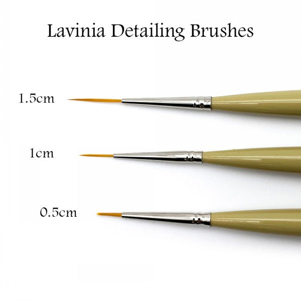 Lavinia Stamps Detailing Brush 1cm 0.5cm 2/0 ldb002 brush sizes