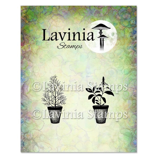 Lavinia Stamps Dill and Sage Pots Clear Stamps lav939
