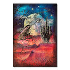 Lavinia Stamps Dragon Stone Castle Clear Stamp lav533 full moon bats