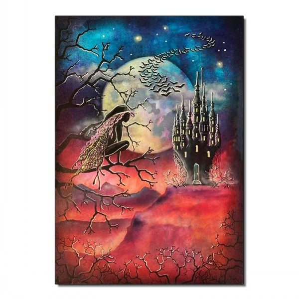 Lavinia Stamps Dragon Stone Castle Clear Stamp lav533 full moon bats