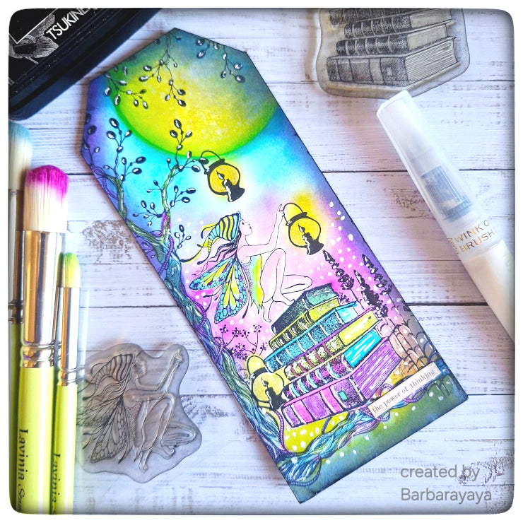 Lavinia Stamps Eira Clear Stamp lav1026 colorful book mark barbarayaya