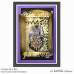 Lavinia Stamps Elvens Jacket Clear Stamp lav1052 purple outfit flowers card