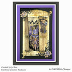 Lavinia Stamps Fairy Wardrobe Card Toppers purple outfit card