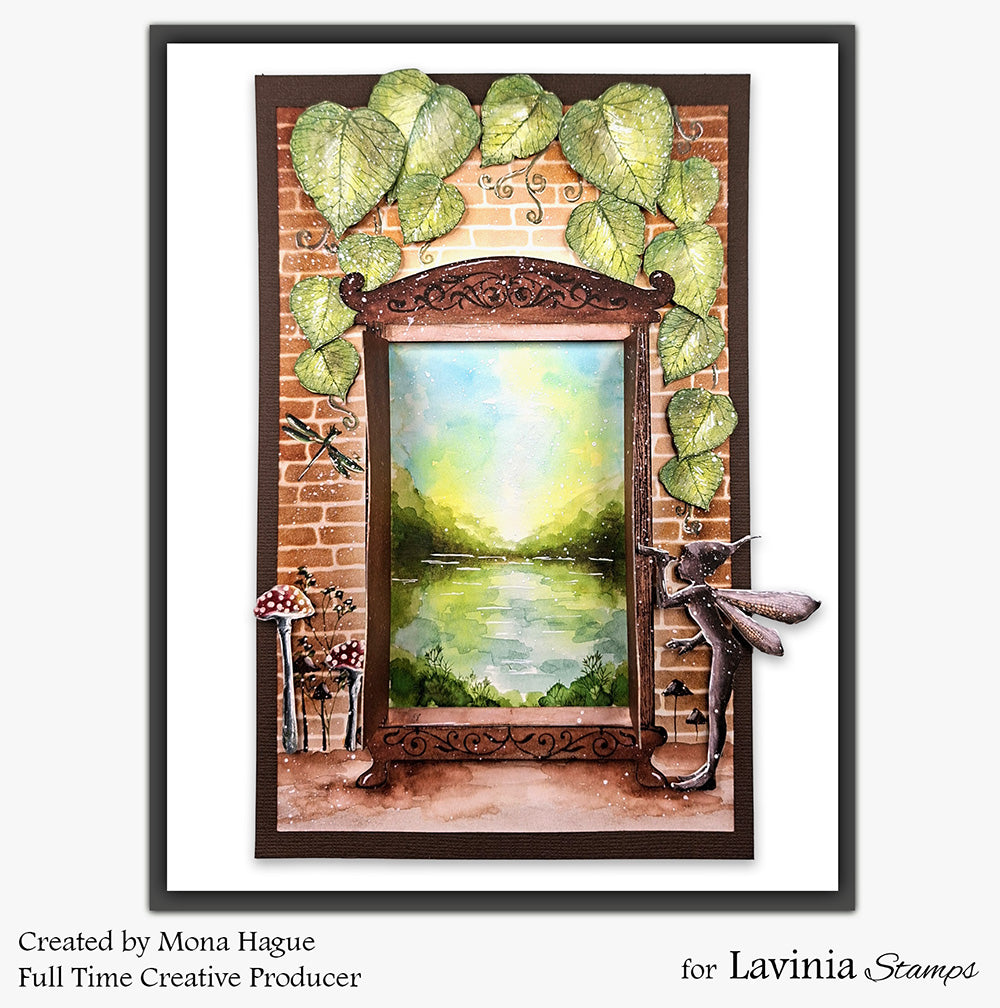 Lavinia Stamps Fairy Wardrobe Card Toppers through the wardrobe card