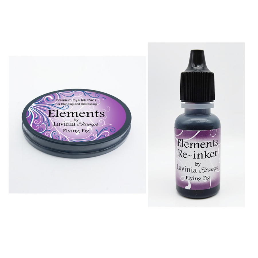 Lavinia Stamps Flying Fig Elements Dye Ink Pad and Re-Inker Set