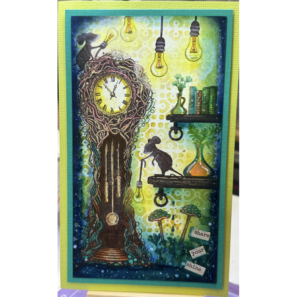 Lavinia Stamps Grandfairy Clock Clear Stamp lav966 light bulbs