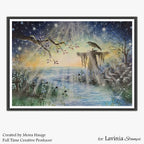 Lavinia Stamps Gravestones Clear Stamps lav1070 water scene card mona hauge