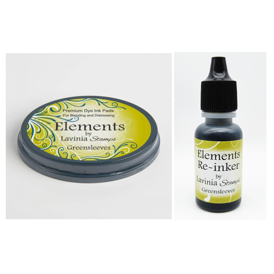 Lavinia Stamps Greensleeves Elements Dye Ink Pad and Re-Inker Set