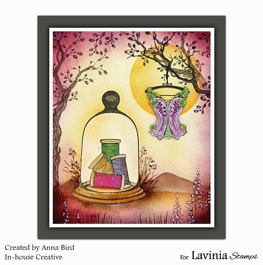 Lavinia Stamps Hanger Clear Stamp lav1055 thread cloche card
