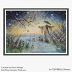 Lavinia Stamps Harlan Clear Stamp lav1071 water scene card mona hauge