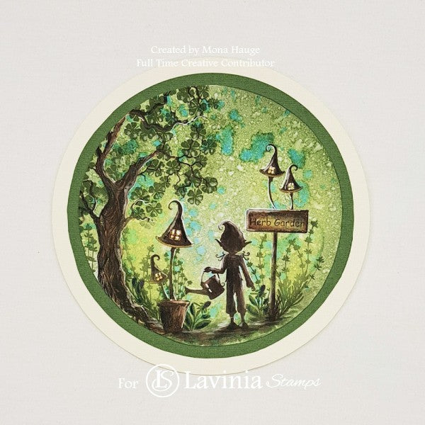Lavinia Stamps Herb Garden Sign Clear Stamp lav941 plants