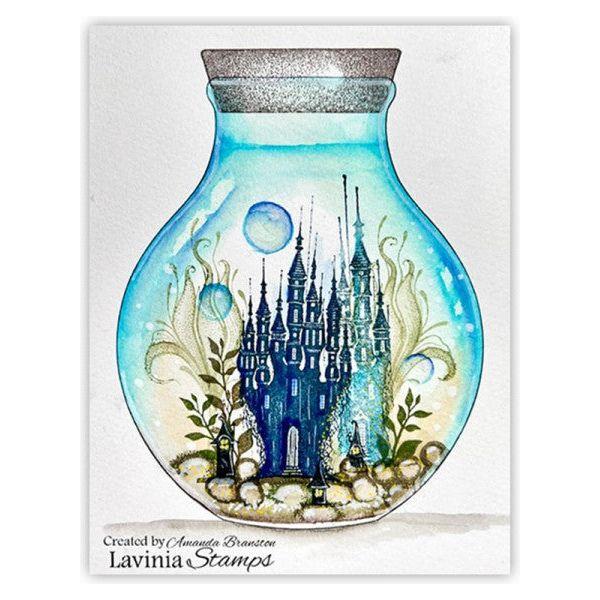 Lavinia Stamps Large Cork Clear Stamp lav906 castle