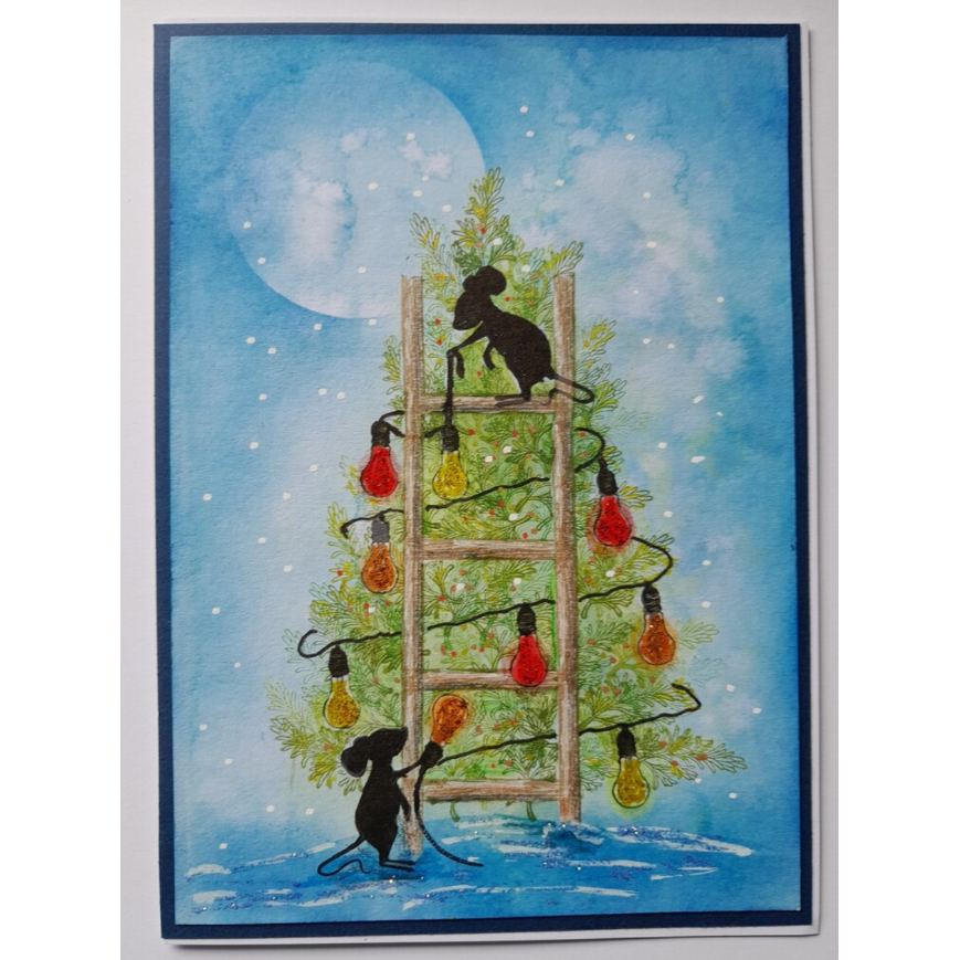 Lavinia Stamps Light Bulbs Clear Stamps lav969 christmas tree