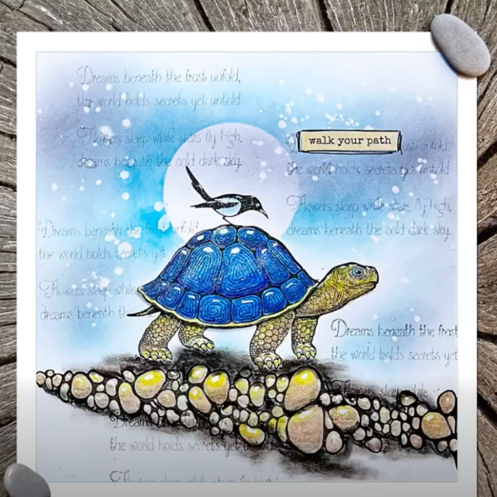Lavinia Stamps Magpies Clear Stamps lav1028 walk your path