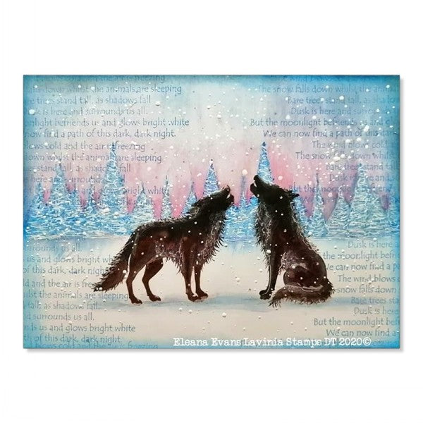 Lavinia Stamps Maka Clear Stamp lav535 snow is falling card