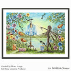 Lavinia Stamps Mannequin Clear Stamp lav1058 dragonflies flowers fairy card