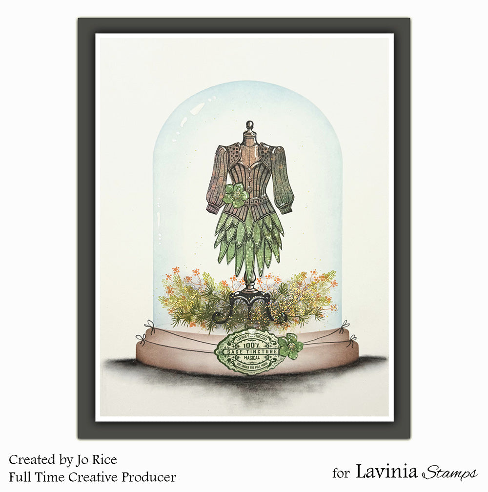 Lavinia Stamps Mannequin Clear Stamp lav1058 forest dress card