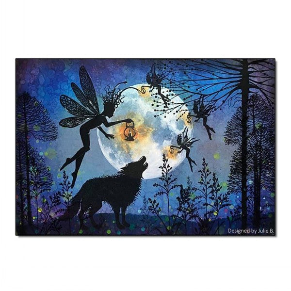 Lavinia Stamps Moon Clear Stamp lav431 fairies in the forest card