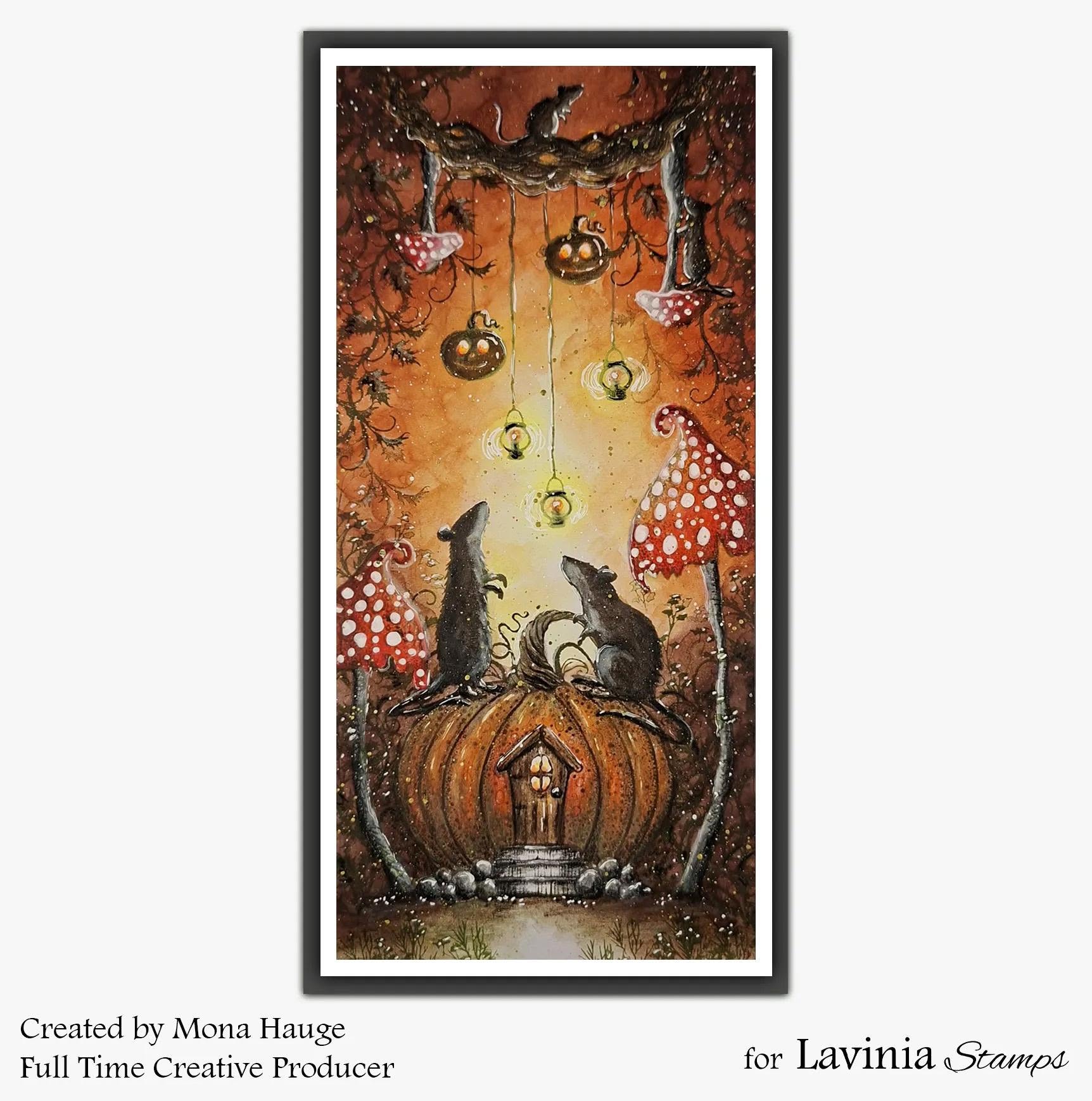 Lavinia Stamps Percival Clear Stamp lav1075 pumpkin house mona hauge