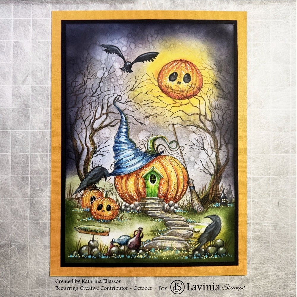 Lavinia Stamps Potions Clear Stamps lav770 pumpkin house card