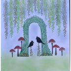 Lavinia Stamps Purple Cap Mushrooms Clear Stamps lav974 archway