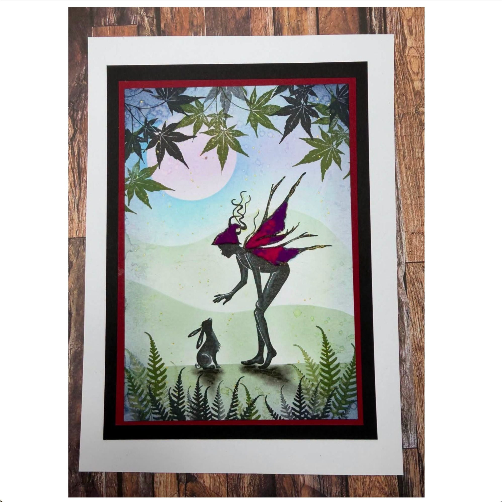 Lavinia Stamps Purple Velvet Powder lsvp03 fairy wings card jo rice