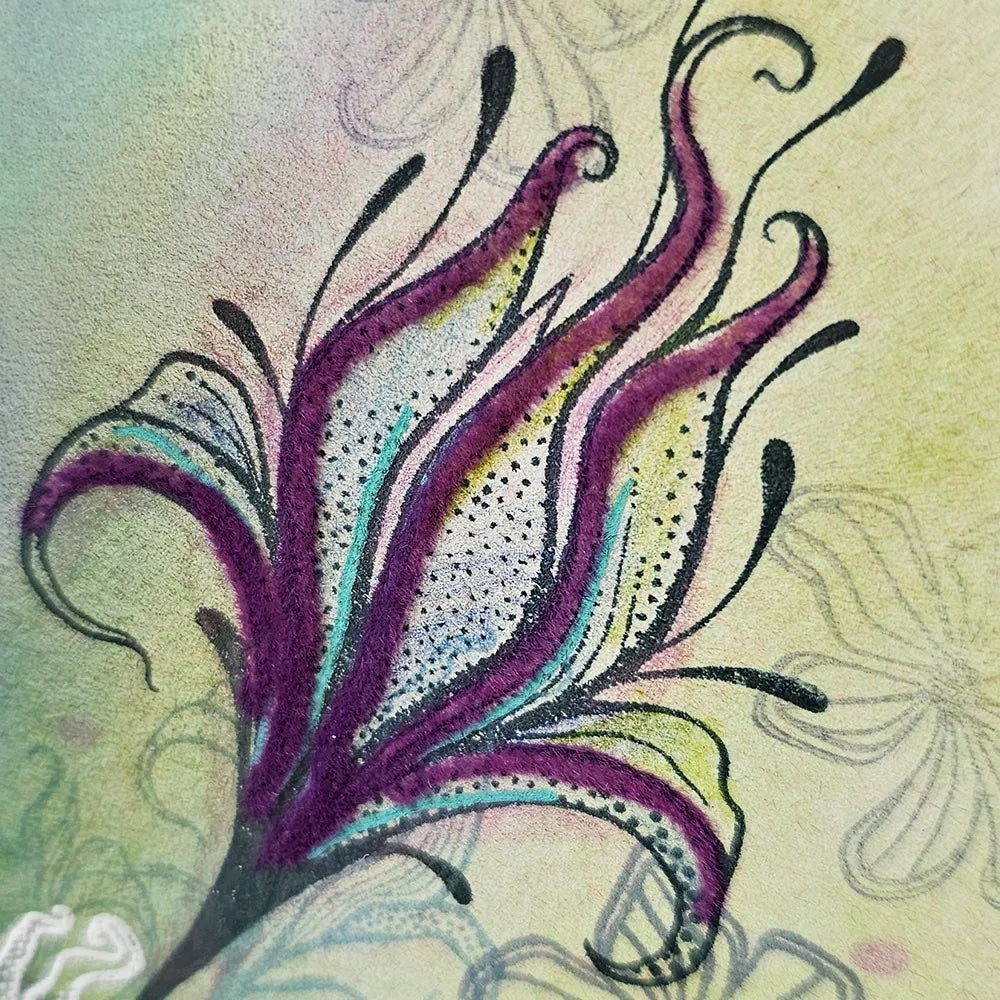 Lavinia Stamps Purple Velvet Powder lsvp03 flower design