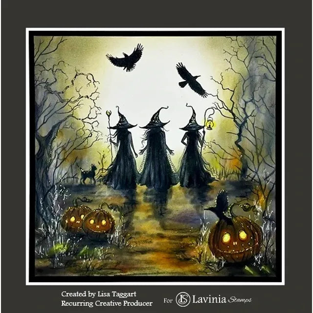 Lavinia Stamps Ravens Clear Stamps lav1005 witches