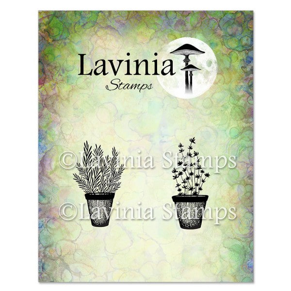 Lavinia Stamps Rosemary and Thyme Pots Clear Stamps lav948