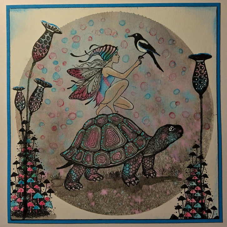 Lavinia Stamps Shadow Pods Clear Stamps lav1030 pink and blue