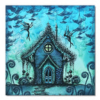 Lavinia Stamps Shanty Clear Stamp lav502 blue background card