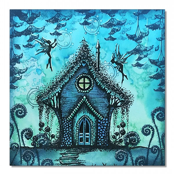 Lavinia Stamps Shanty Clear Stamp lav502 blue background card