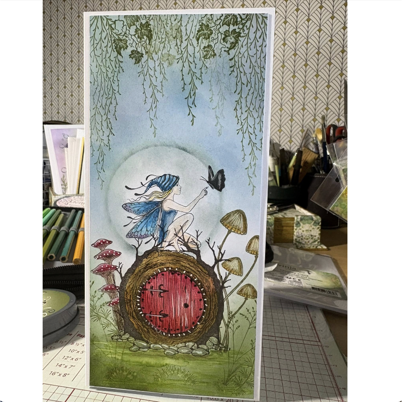 Lavinia Stamps Silent Bloom Clear Stamps lav1047 red door