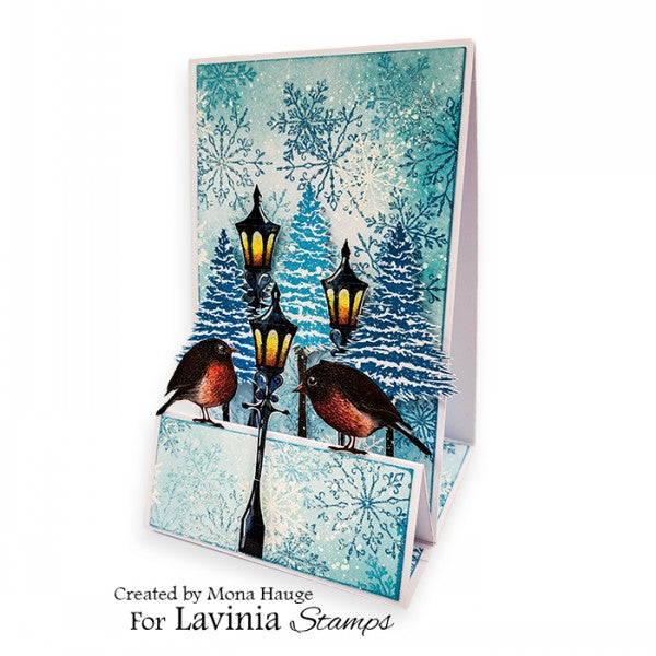 Lavinia Stamps Snowy Fir Tree Clear Stamp lav930 birds